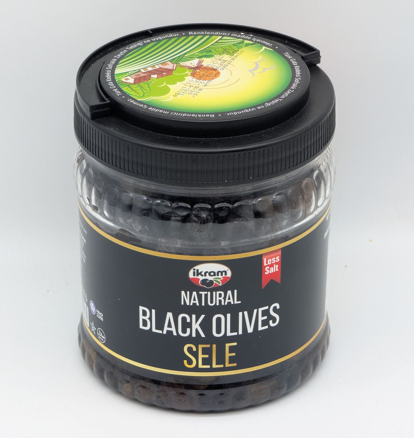 IKRAM Natural Black Olives Sele Less Salt - Dogal Siyah Zeytin 780g/700g