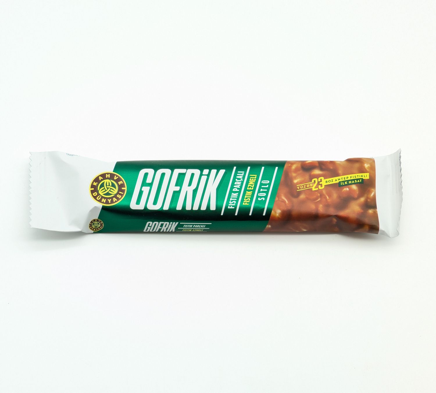 KAHVE DUNYASI Gofrik Fistik Parcali Fistik Ezmeli Sutlu 33g