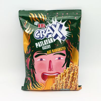 ETI Crax Patlayaz Lezzet Aci Baharatli Cubuk Kraker - Spicy Stick Crackers 50g