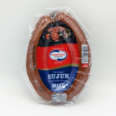 Cumhuriyet Sucuklari Sujuk Cooked Beef Sausage Soujouk Mild 1lb