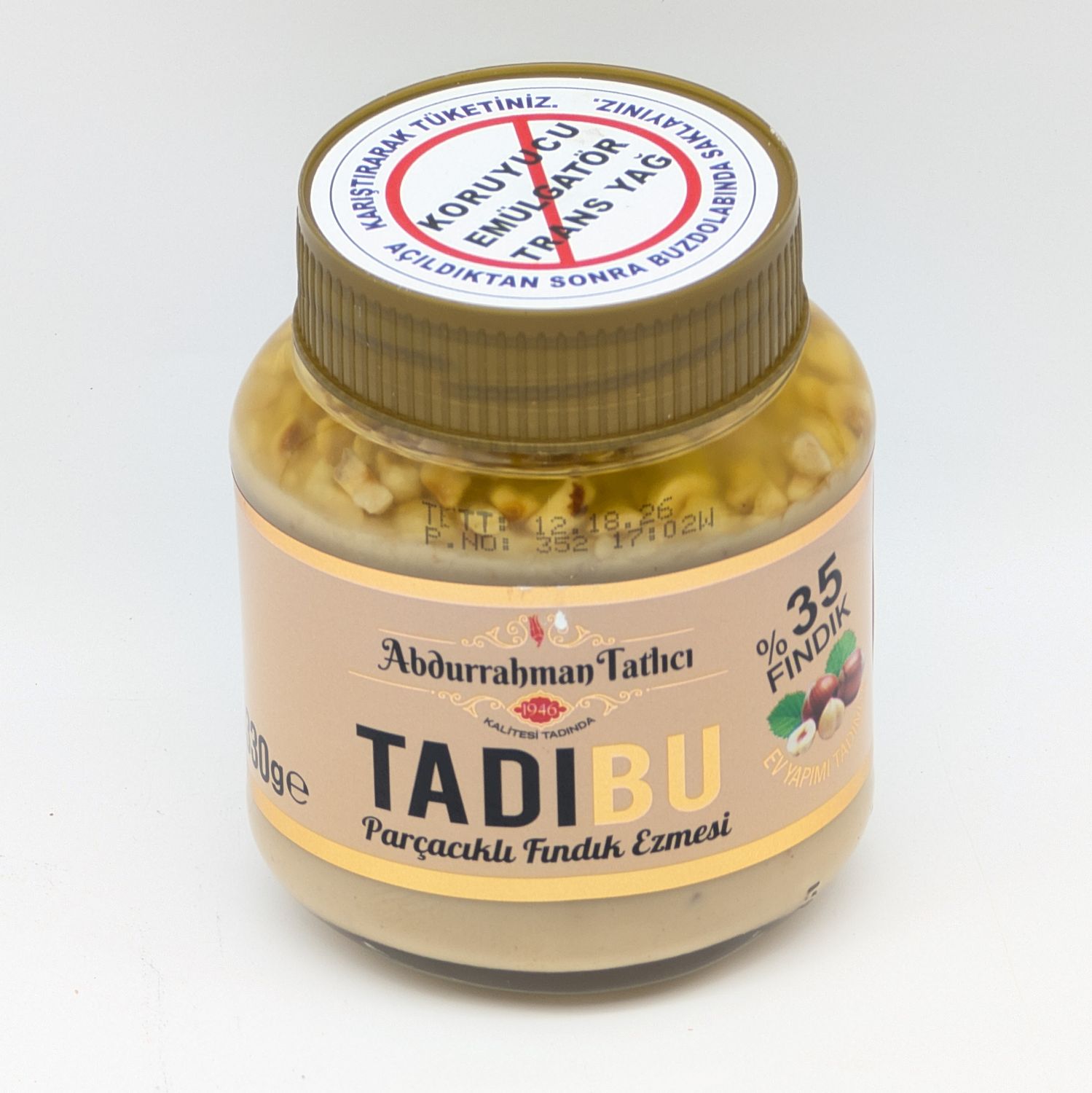 ABDURRAHMAN TATLICI Particulate Hazelnut Paste - Parcacikli Findik Ezmesi 330g