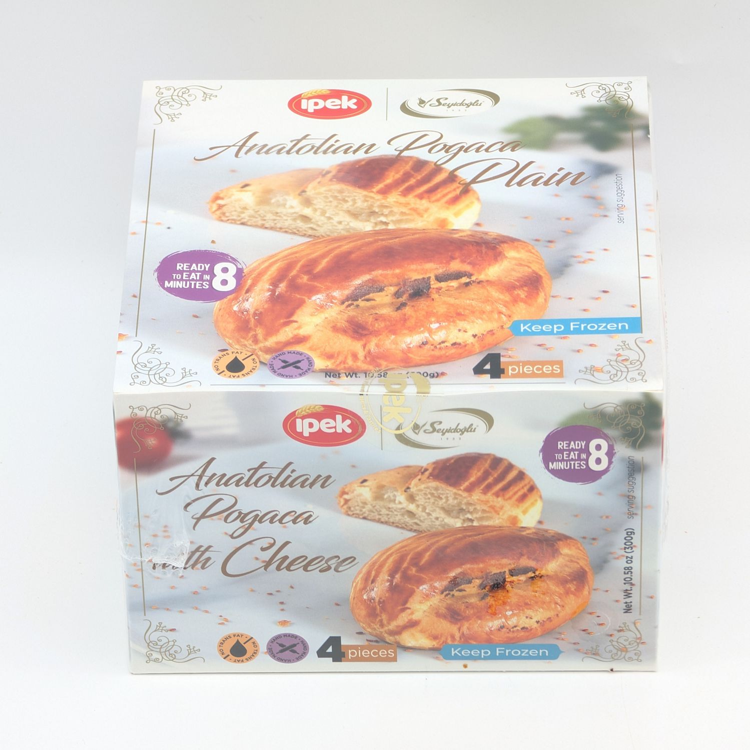 IPEK Anatolian Stuffed Pastry with Cheese - Peynirli Pogaca 300g (75g x 4pcs)