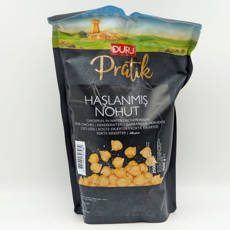 DURU PRATIK Boiled Chickpeas in Water - Haslanmis Nohut 2.5kg