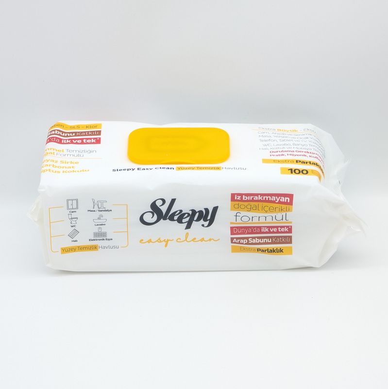 SLEEPY Islak Havlu Ekstra Parlaklik Arap Sabunu Katkili - Wet Wipes Extra Shine Herbal Soap Additive