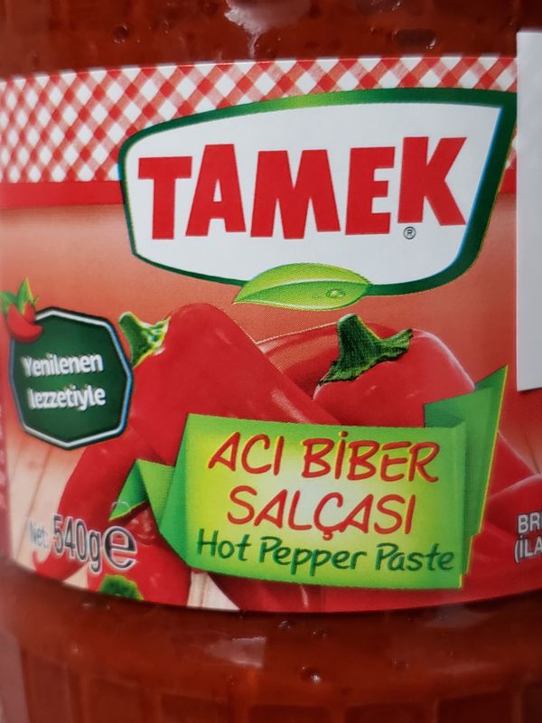 TAMEK Pepper Paste Hot 540g Glass