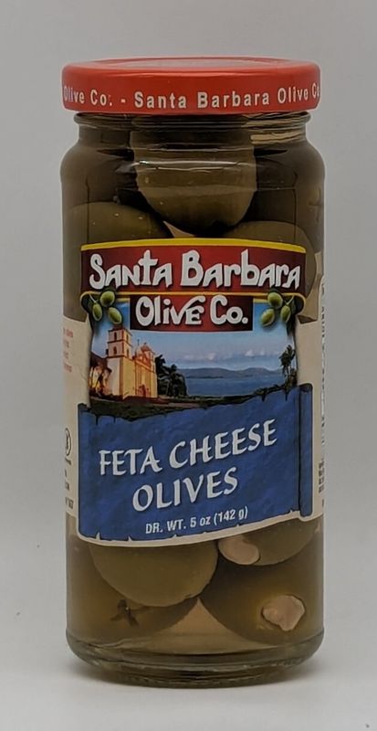 SANTA BARBARA Green Olives Stuffed with Feta Cheese 5oz