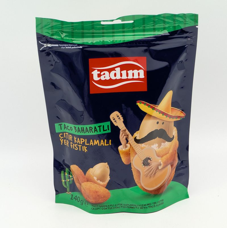 TADIM Crunchy Taco Flavored Roasted Peanuts - Taco Baharatli Citir Kizarmis Yer Fistik 180g