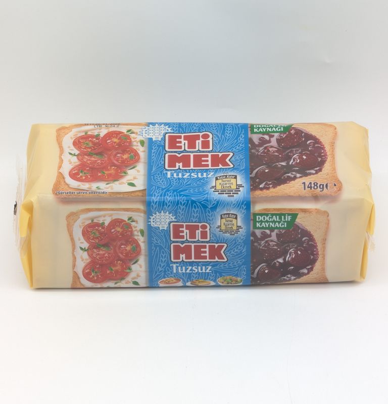 ETI Mek Tuzsuz Kizarmis Ekmek - No Salt Toasted Bread Biscotte 148g