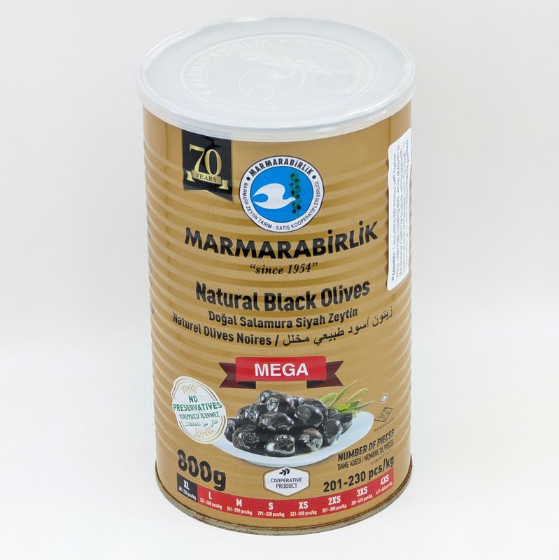 MB Marmara Birlik Black Olives XL Mega 800g