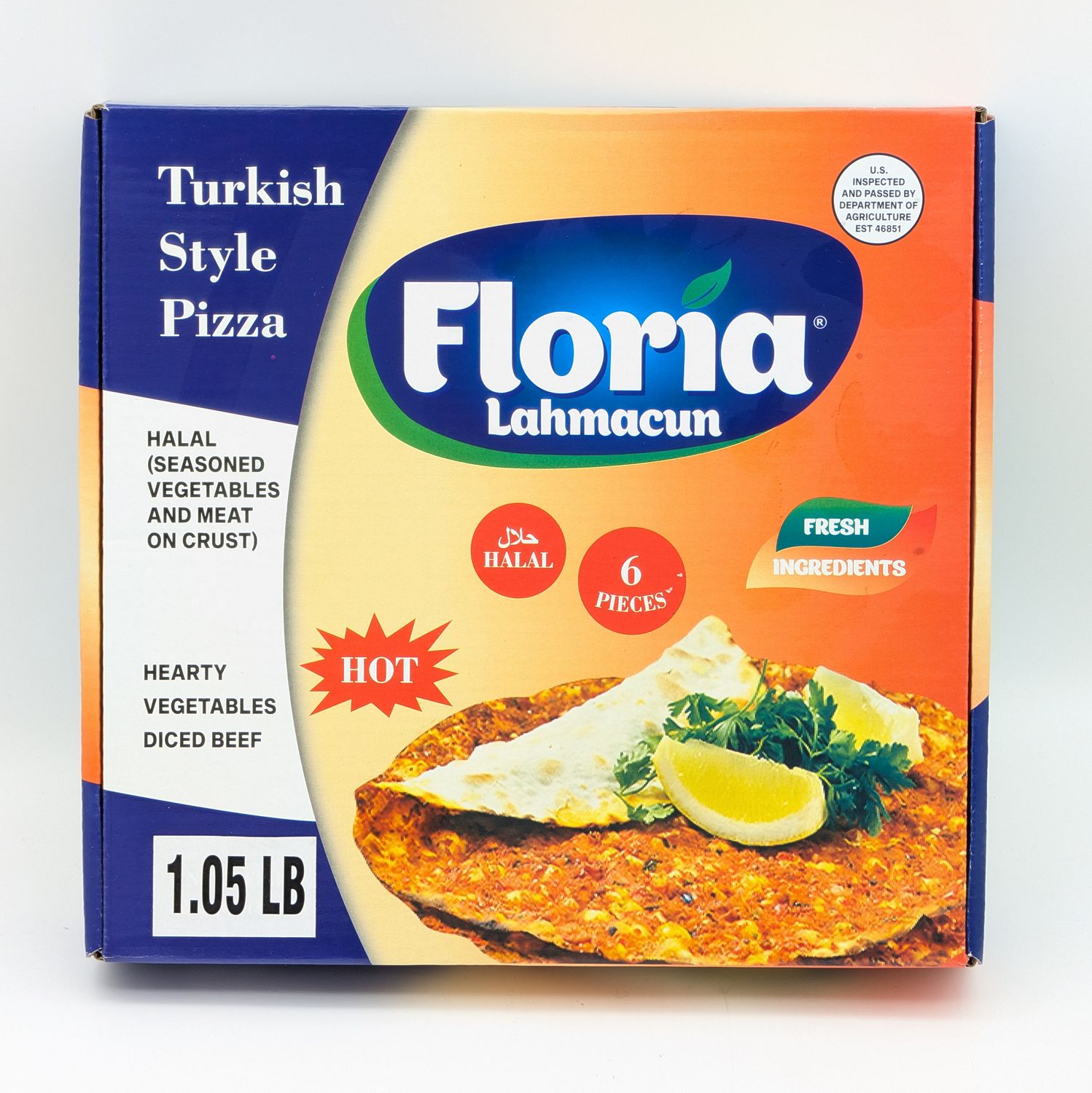 FLORIA Hot Lahmacun Lahmajun 1.05lb (2.8pz x 6pcs)