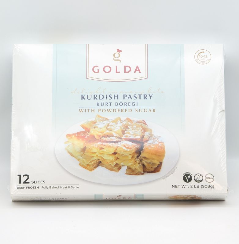 GOLDA Kurt Boregi - Kurdish Pastry With Powdered Sugar 2lb (Frozen)