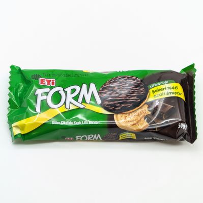 ETI Form Bitter Chocolate Covered Fibrous Biscuit - Bitter Cikolata Kapli Lifli Biskuvi 50g
