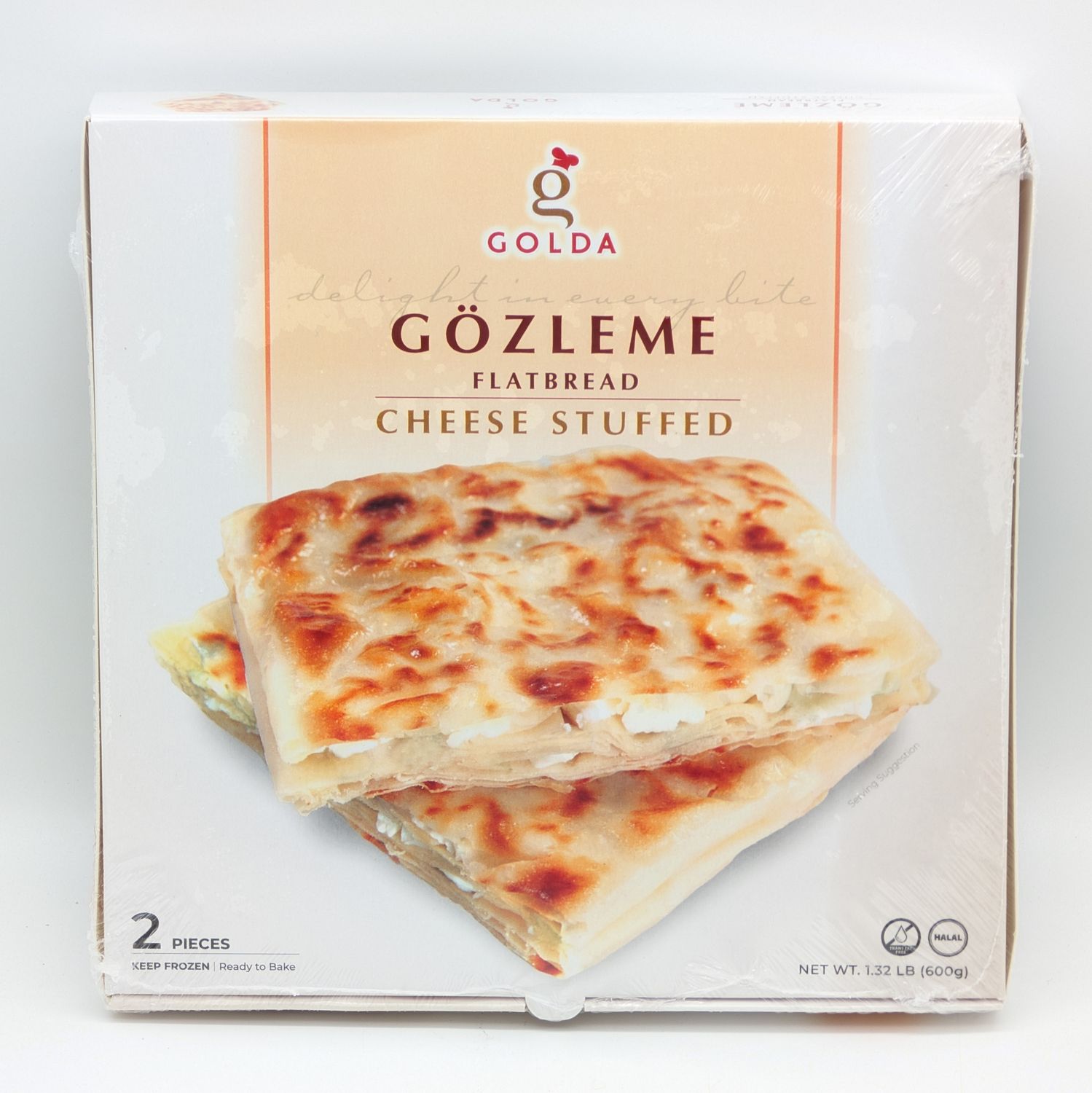 GOLDA Gozleme Flatbread Cheese Stuffed 600g (2pcs x 300g)