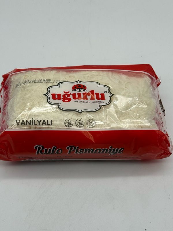 UGURLU Rulo pismaniye 220g Turkish Floss Halva with Vanilla