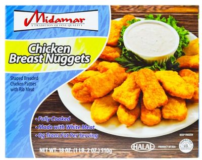 Midamar Halal Chicken Breast Nuggets 18oz (510g)