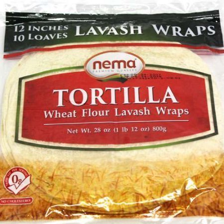 Nema Turkish style Tortilla - Lavash Wraps (Halal) 10 inch 600gr