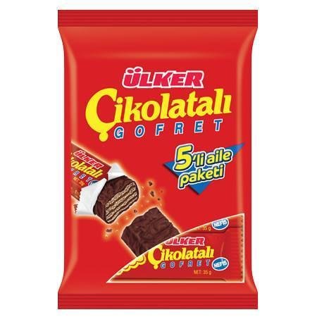 ULKER Cikolatali Gofret Chocolate Waffle 5pcs