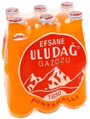 ULUDAG Portakal Gazoz Orange 250mL x 6pcs