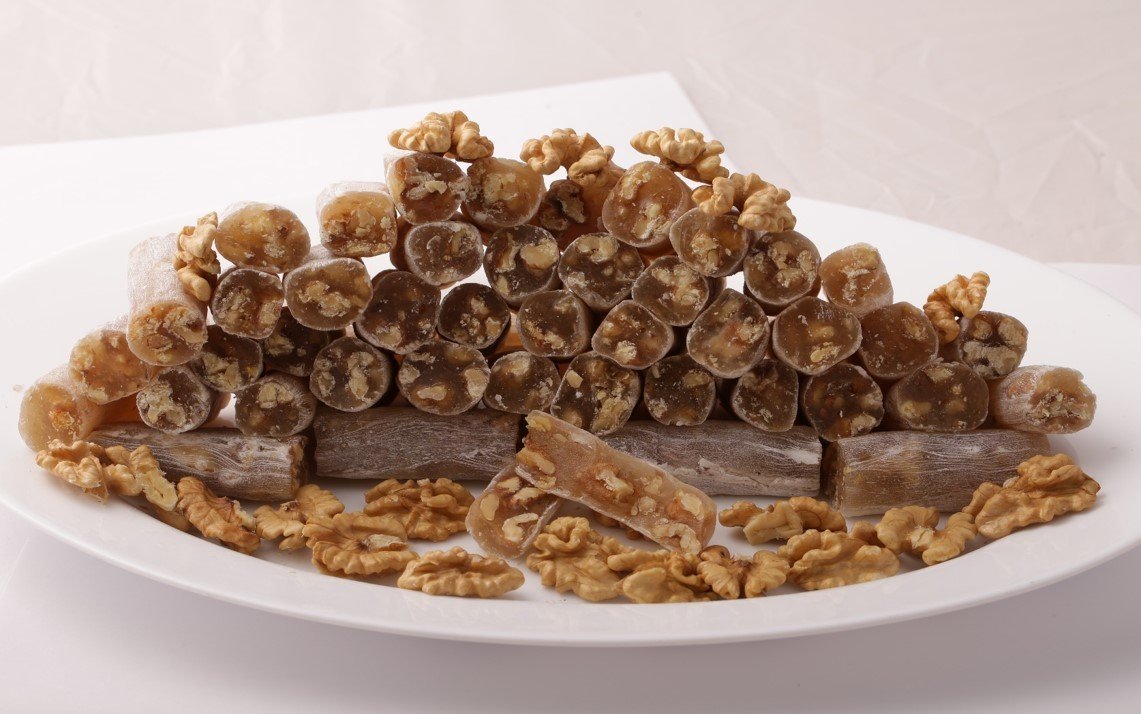SEHRAZAT Grape Molasses with Walnut (Cevizli Sucuk) Stick 100g