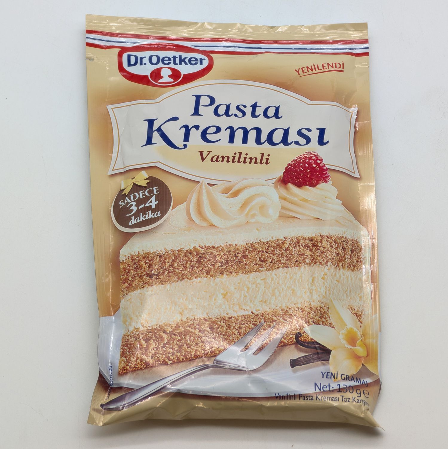 DR. OETKER Vanilyali Pasta Kremasi - Vanilin Pastry Cream For Cake 130h