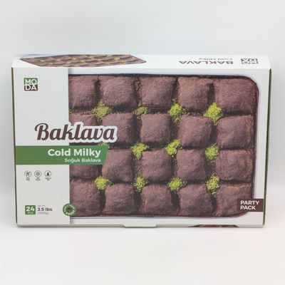 MODA Baklava Cold Milky with Pistachio - Soguk Baklava 3.5lb 24pcs