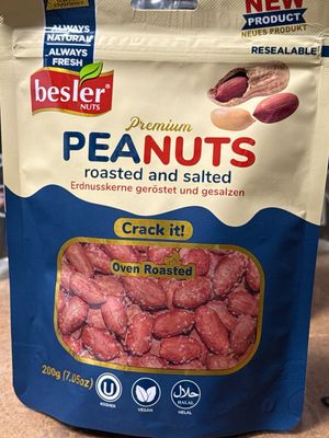BESLER Roasted Salted Peanuts 7oz (200g)