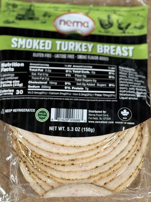 NEMA Smoked Turkey Slices 5.3 oz 150gr