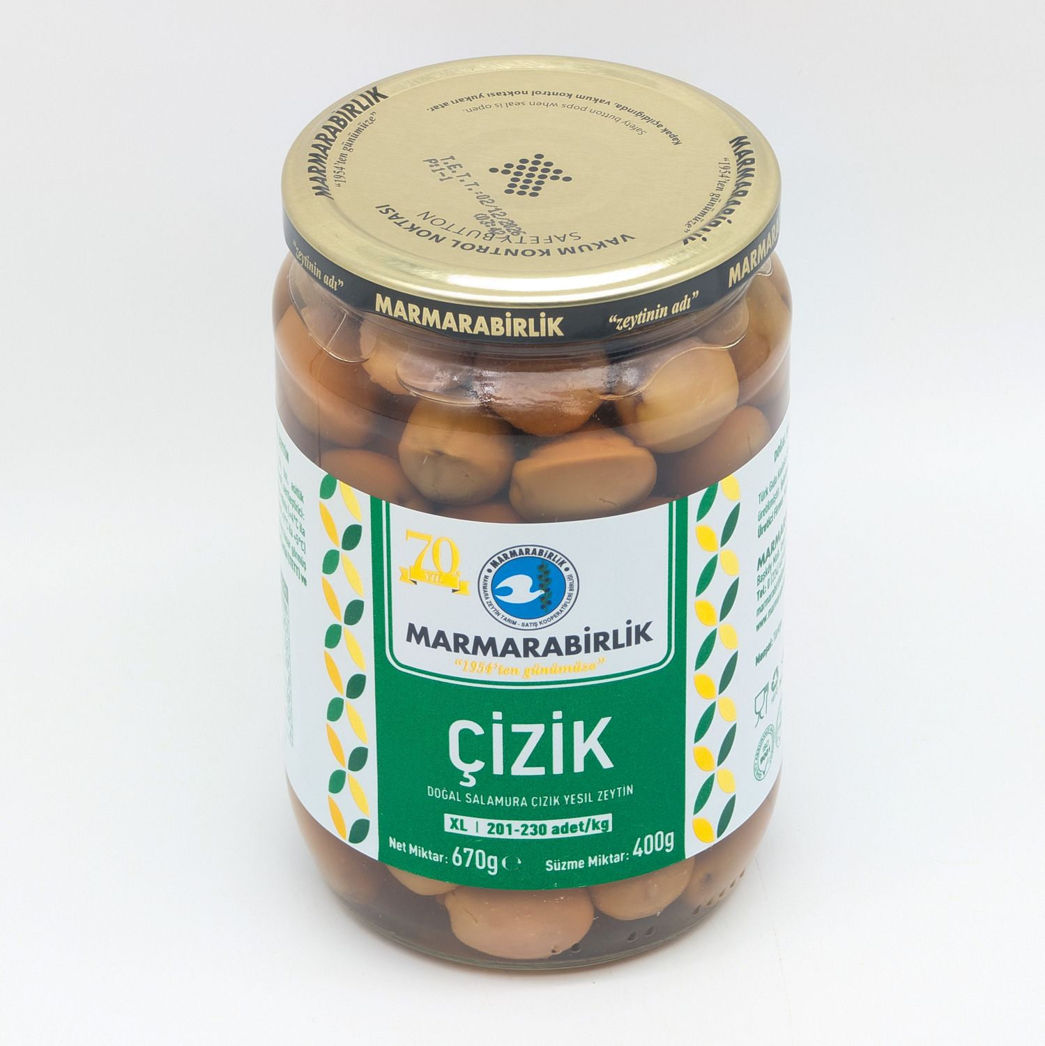 MB Marmara Birlik Green Olives XL Scratched 400g
