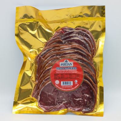 SULTAN Halal Sliced Basterma Bastirma Pastrami - Dilimli Pastirma 10oz 283g