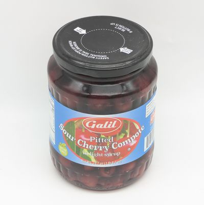 GALIL Pitted Sour Cherry Cherries Compote in Light Syrup 24.7oz