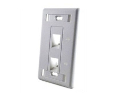 1479444-2 FACEPLATE 2 PTO MIDSIZE BLACK TYCO / AMP