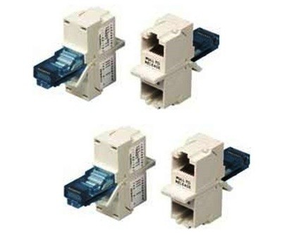BR851D Adapters modular converts T568B wire RJ45 jack to 10/100BASE-T Hubbell