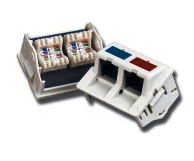 CT-C6-C6-02 JACK CAT6 ANGLED DOUBLE T568A/B WHITE SIEMON