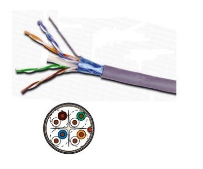 9A6X4-E3 Cable CAT6 1000FT AWG23 F/UTP PVC CMX gray Siemon