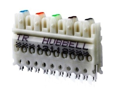 110CB5PR10 Connecting block S110 5pr blue/orange/green/brown/gray Hubbell