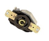 2610AM4-U Receptacle twist-lock single 2P3W 30A 125V L5-30R (APC 770-0013A) black Hubbell