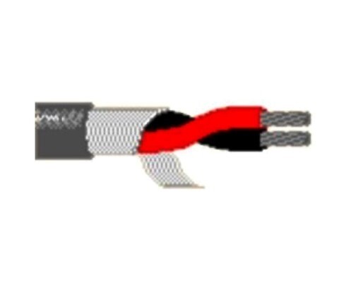 8737 060500 Cable 1PR AWG22 300V 500FT Audio Control and Instrmentation PVC Chrome Belden