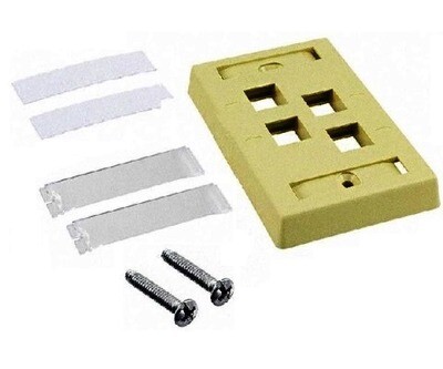 558088-1 FACEPLATE 4 PTO 2X4 ALMOND AMP