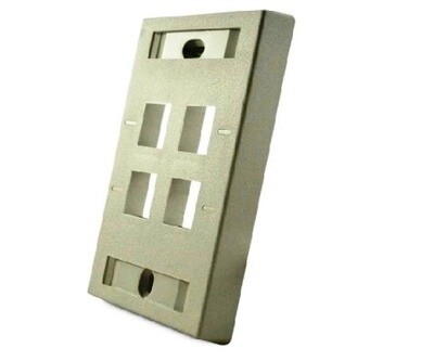 558088-1 FACEPLATE 4 PTO 2X4 ALMOND AMP