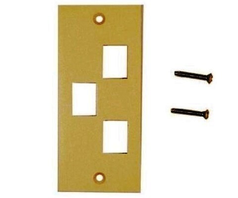 569917-1 FACEPLATE 3 PTO FLUSH 2X4 ALMOND TYCO