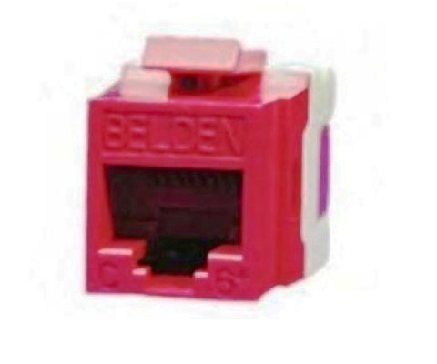 AX101323 Jack CAT6 gigaflex PS6+ keystone red Belden