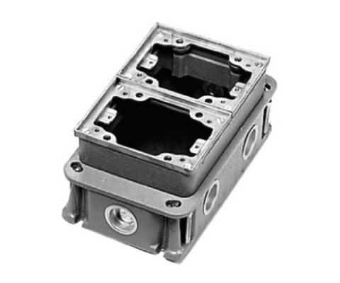 BA4233 Box for floor concrete 2 gang deep Multi-use HUBBELL