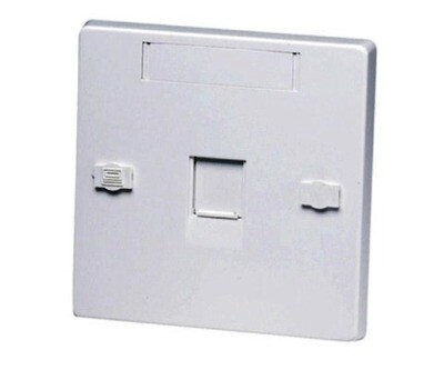 BPS11 Faceplate 1PTO UK-Style phono/data/multimedia white Hubbell