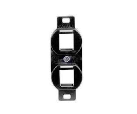 BR106B Frame outlet duplex 106 2PTO black Hubbell
