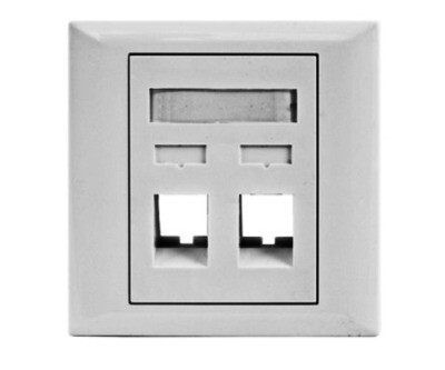 BPC12A Faceplate 2 PTO angle style Asian white Hubbell
