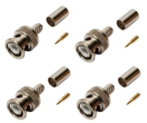 CBN-3110 Connector BNC crimp male for RG59-62 3 pcs Quest