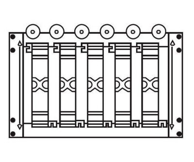 CC-2015-TS-DC Frame cross-connect half size with 5 S89D brackets and top spools Siemon