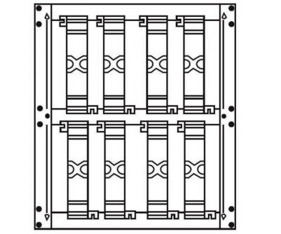 CC-2024-NS-DC Frame cross-connect full size with 10 S89D brackets No spools Siemon