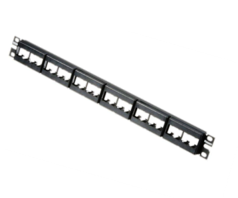 CPP24WBLY Patch panel base 24 PTO with faceplates in black 1U Panduit