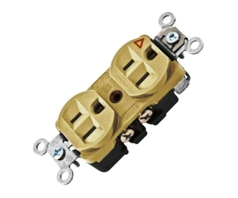 CR5252IGI Receptacle duplex insolate ground 2P3W 15A 125V (5-15R) ivory Hubbell